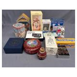 Tall candle jars, tin containers