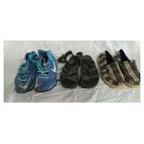 3 pairs of mens shoes, DC loafers size 10.5