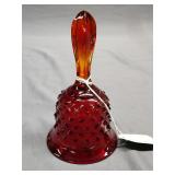 Fenton Hobnail Glass Bell. Missing Clanker.