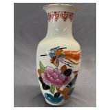 White bird and flower vase 8.25ï¿½