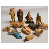 Vintage Plastic Nativity Lot (12)