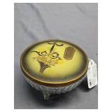 Glass and Metal Vintage Powder Box