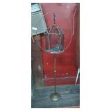 Vintage bird cage on stand 74.5' tall