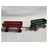 (2) Metal Tractor Wagons
