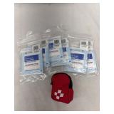 First aid kit w/ sterile gauze dressing pads