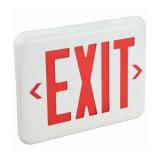 2 EV led Exit signs white plastic, model EVEURWE