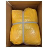 Hooded yellow coveralls size M