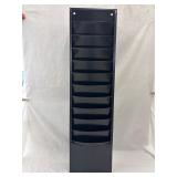 Steel 11-pocket vertical literature rack