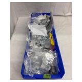 Blue tray with hardware assortment, 3/4ï¿½ coupler
