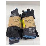 2 - Packages Ansell hyflex coated gloves size 11