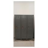 3 locker bank section 54' x 18' x 78' dented