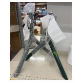 2 - Green metal tripod stands 21ï¿½