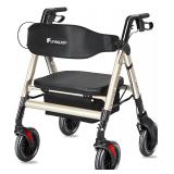 Flyingjoy Aluminum Rollator Walker with Seat