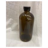2 - Boxes Standard amber glass bottles 16 Oz