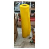 Roll of yellow vapor barrier tube 39' tall