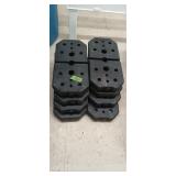 8 vinyl coated weight plates 7' x 14.5' x 1.5'