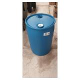 30 gallon poly transport drum, missing one plug