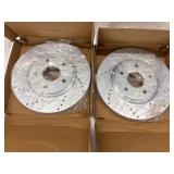 2 - Drilled and slotted brake rotor