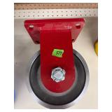 Rigid plate castor wheel