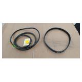 2 Rubber belts, 5v-1250 v belt and 3vx530-a belt