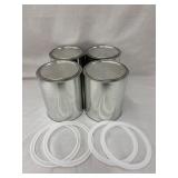 4 - One gallon paint cans with lids