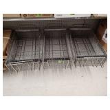 3 metal wire baskets with handles