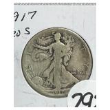 1917 REV S W.L. Liberty Half Dollar