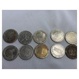 1980ï¿½s - 90ï¿½s Casino Dollars - (10) Coins