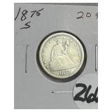 1875-S Twenty Cent Piece