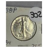 1938 BU W.L. Liberty Half Dollar