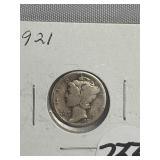 1921 Key Date Mercury Dime