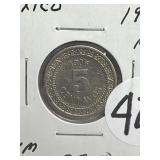 1906 Mexican 5 Centavos