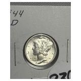 1944-D BU Mercury Dime