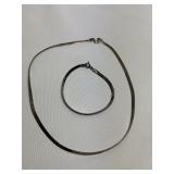 Sterling 15ï¿½ Necklace & 7ï¿½ Bracelet