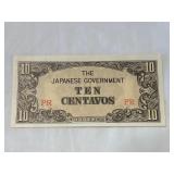 World War II Japan Ten Centavos