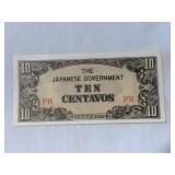 World War II Japan Ten Centavos