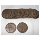 1918 Roll (25) Gr. Britain Cents