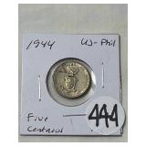 1944 U.S. Phil. 5 Centiavos