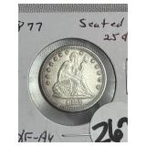1877 Seated Quarter