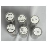 1934-1939 Circ. Rolls (50) Coins Each