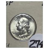 1955 BU Washington Quarter