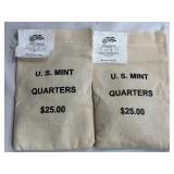 P & D U.S. Mint $25.00 Bags Mt. Hood