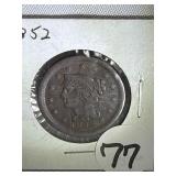 1852 Large Cent