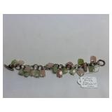 Vintage Sterling Rings & Glass Colored Stones Brc.