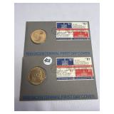 2 - 1974 Fist Day Cover Coins