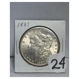 1887 Morgan Silver Dollar