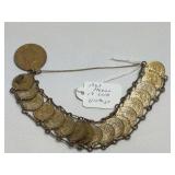 1963 Mexico 19 Coin Vintage Bracelet