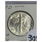 1939-D CH BU W.L. Liberty Half Dollar