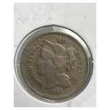 1865 3 Cent Nickel