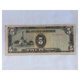 World War II Japan 5 Pesos
